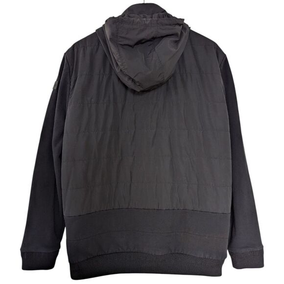 Boss Hugo Boss Men's M Black Mixed Media Hybrid Hooded Jacket - Picture 3 of 9